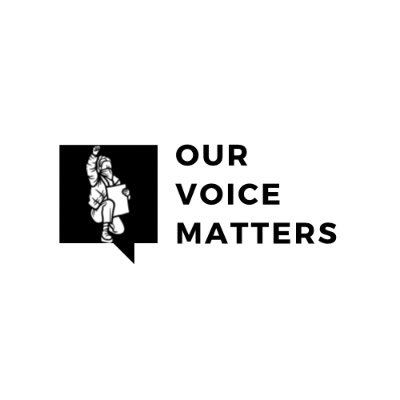 The logo for Our Voice Matters